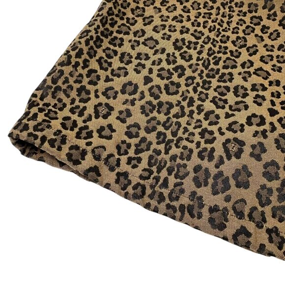 FENDI Vintage FF Logo Leopard Midi Dress One-piece #44 Brown Black [105688] - Picture 8 of 12